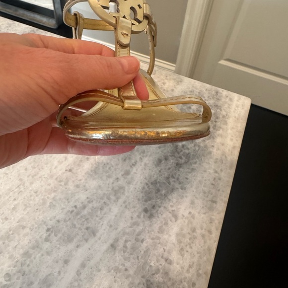Tory Burch Gold Metallic Women's Sandals size 7 - Picture 7 of 8
